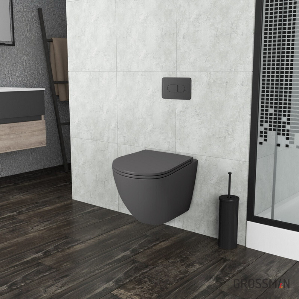 Унитаз подвесной GR-4455GMS с сиденьем