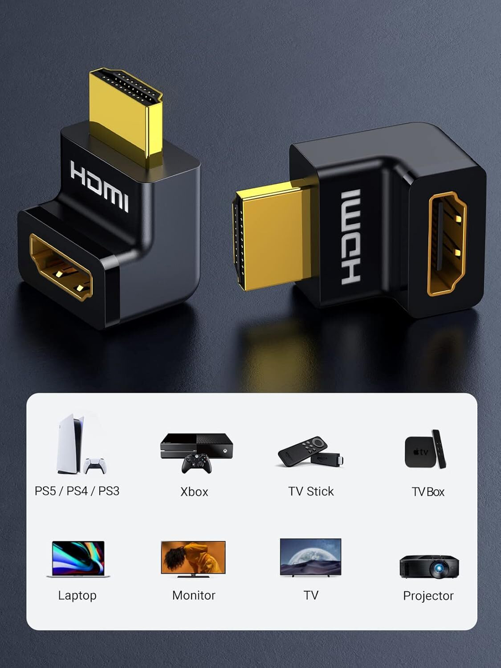 Переходник HDMI - HDMI 270° UGREEN 20110