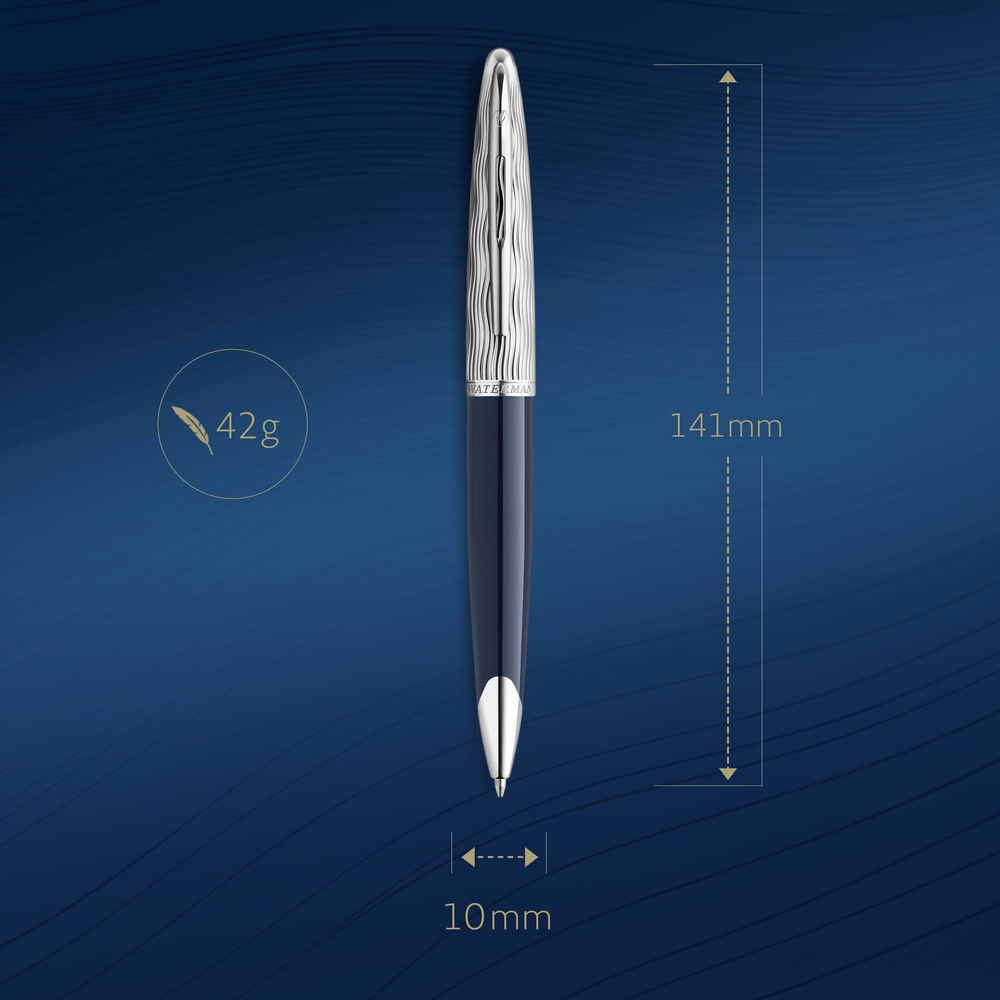 Шариковая ручка Waterman Carene22 SE deluxe Blue CT, стержень: M, цвет: Blue, в подарочной упаковке