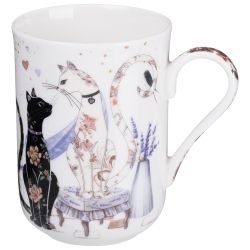 КРУЖКА LEFARD "ЛАВАНДОВЫЕ КОТЫ" 330 МЛ (КОР=24ШТ.)