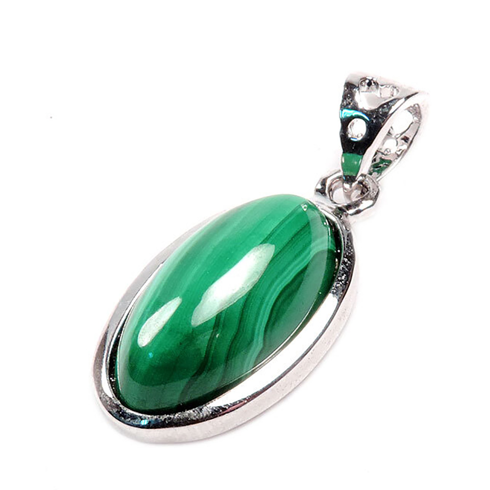 Кулон "Классика овал" малахит асс.