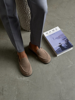 Лоферы из натуральной замши