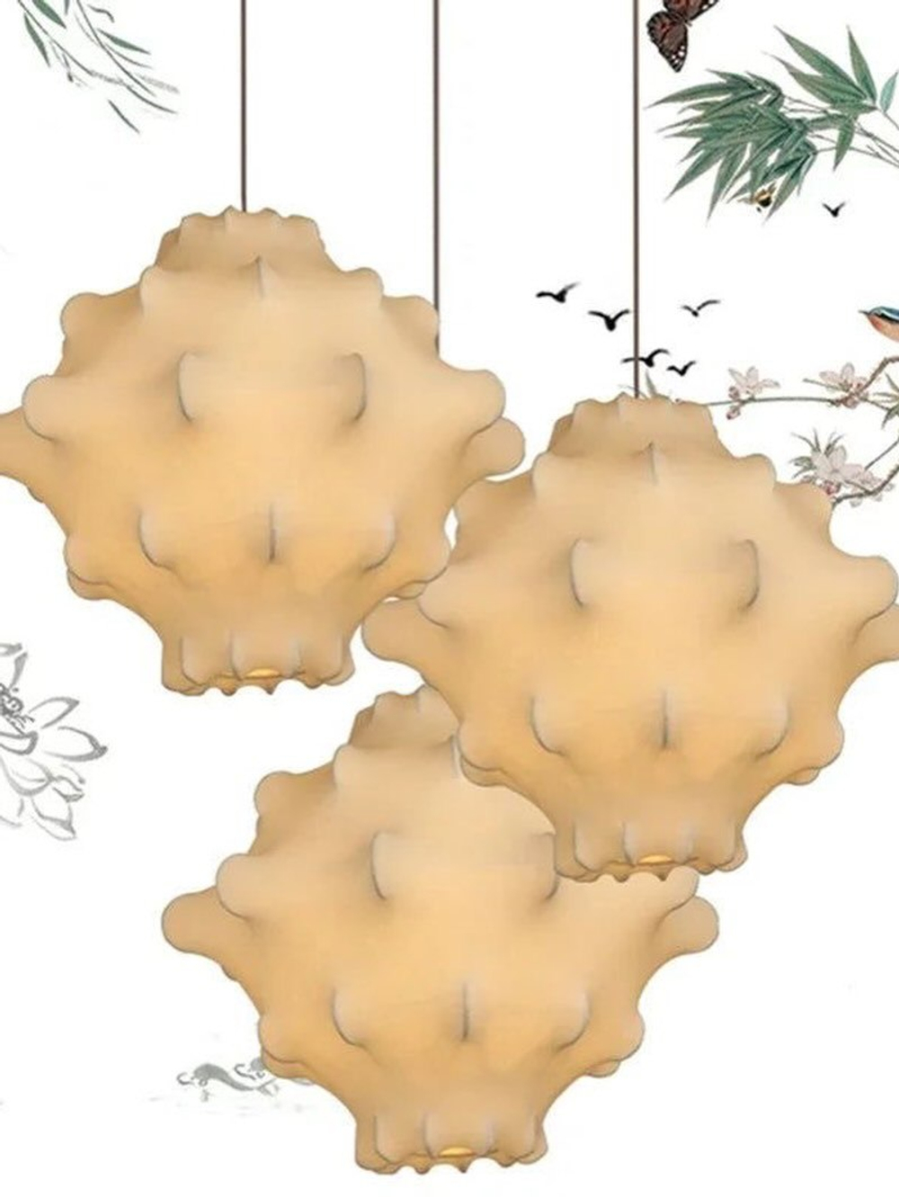 Люстра из перетянутого шёлка 🤍