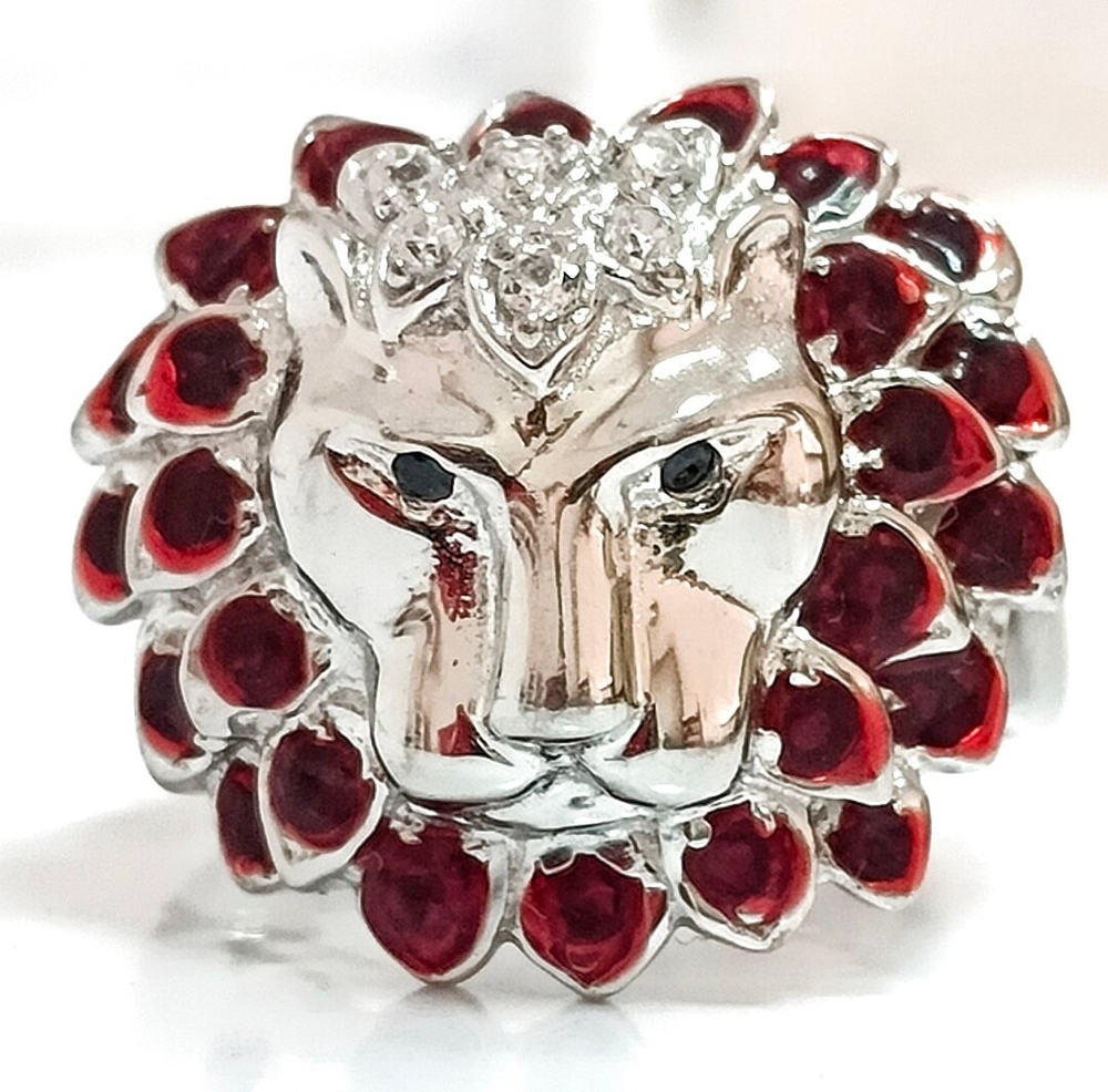 Ювелирное кольцо из серебра"Лев"