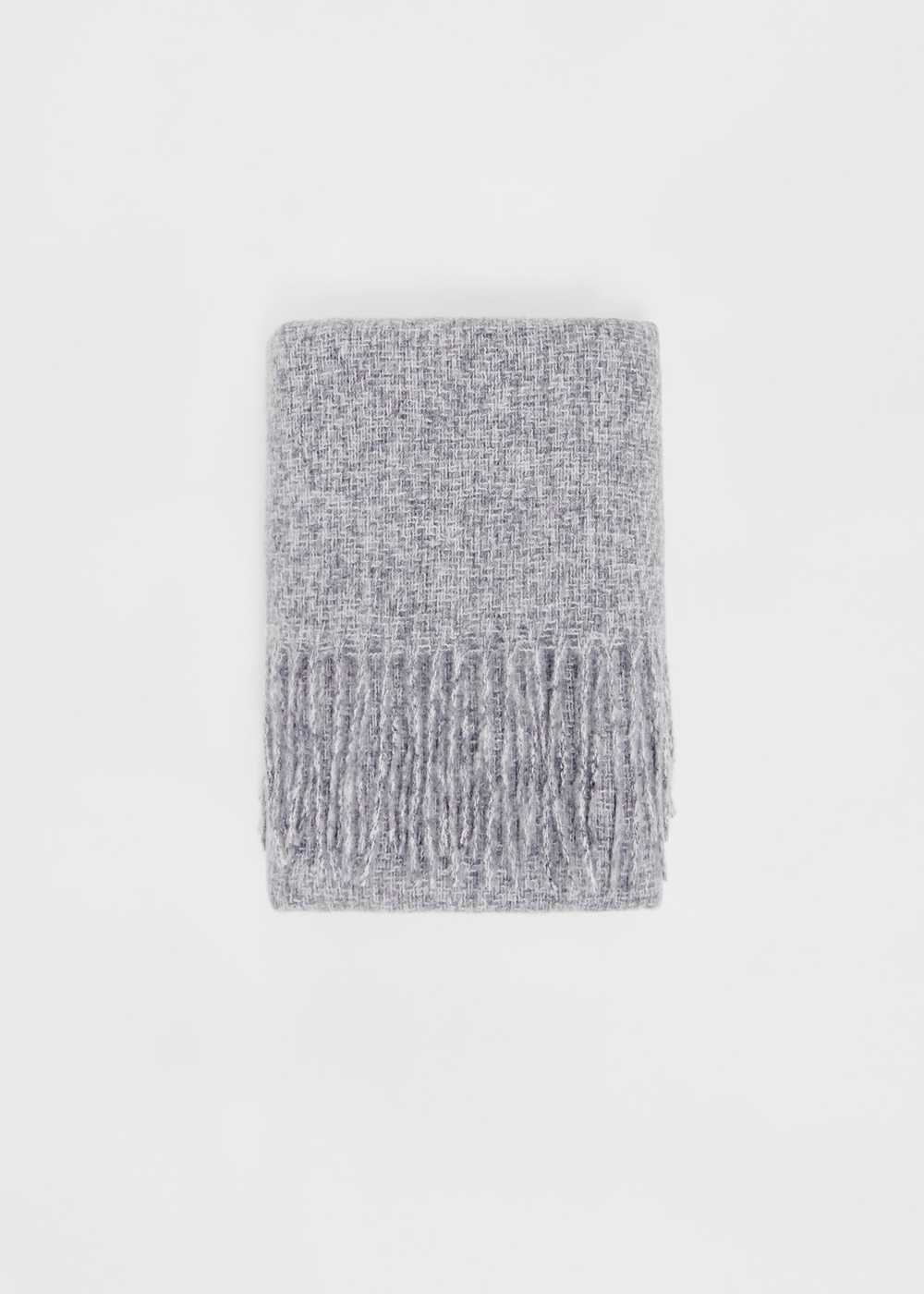 STRADIVARIUS Шарф из начесаных ниток, серый