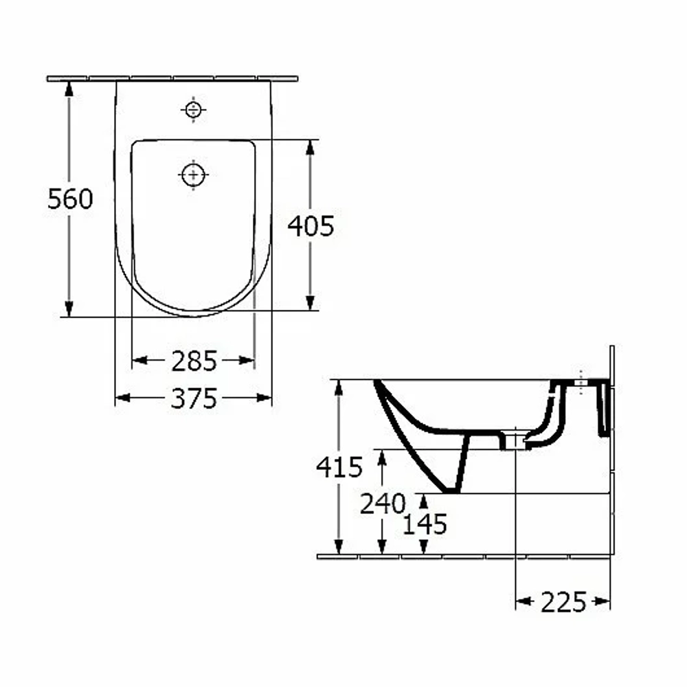 Биде подвесное Villeroy&Boch Antao 541100RW белый матовый