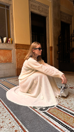 Молочный кардиган из мохера