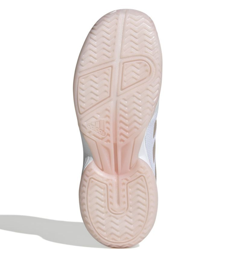 Детские теннисные кроссовки Adidas Ubersonic K - off white/silver metallic/powder plum