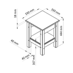 Прикроватная тумба, 33х33х44, Ральф, столик прикроватный, из дерева, с ящиком, табурет, Dipriz