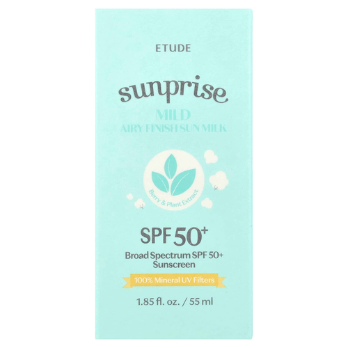 ETUDE, Sunprise, молочко для загара с легким воздушным финишем, SPF 50+, 55 мл (1,85 жидк. унц.)