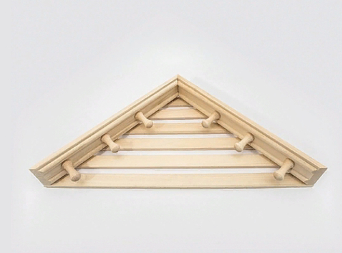 Полка угловая с вешалкой 6 рожков