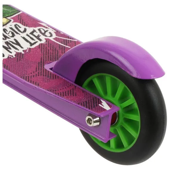 Самокат-снегокат зимний трюковой 2 в 1, цвет фиолетовый