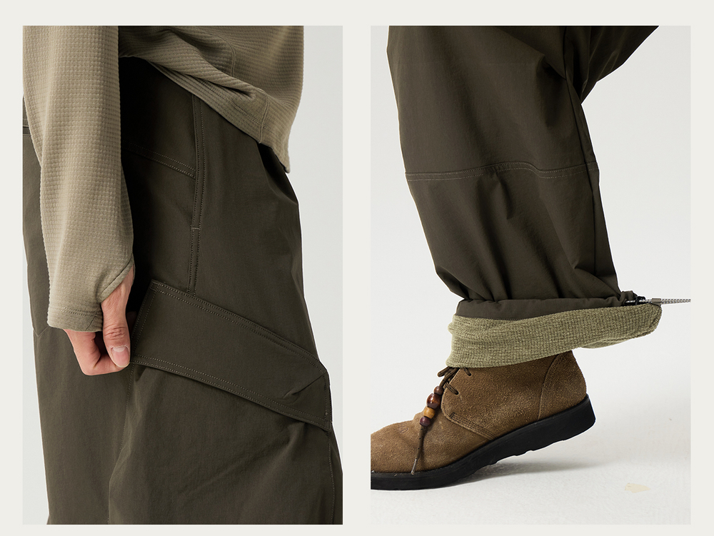 Брюки Nothomme Blue Plaid Fleece-Lined Wide-Leg Cargo Pants