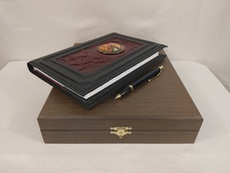 Ежедневник А5 "Жар-птица" (съемная обложка из натуральной кожи) с ручкой в футляре