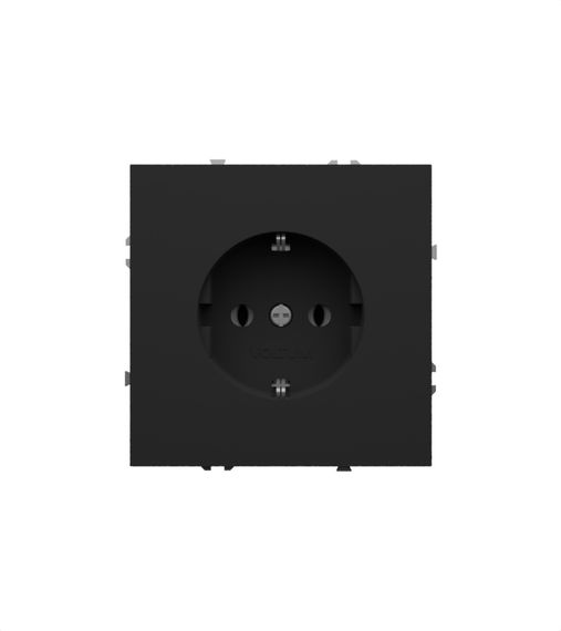 Розетка встраиваемая Voltum S70 с заземлением 16А, (графит) VLS040107