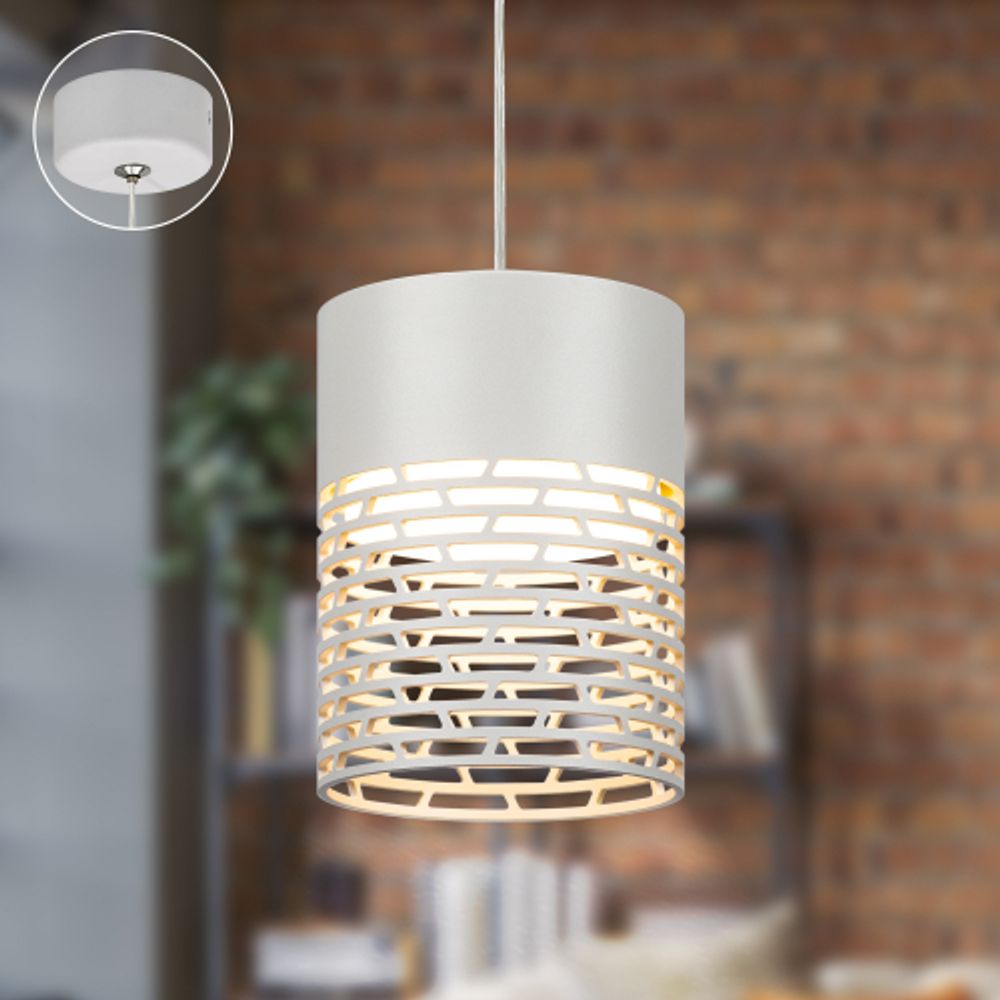 Светильник подвесной (подвес) ЭРА PL29 WH цоколь GX53 потолочный цилиндр белый | Подвесные светильники