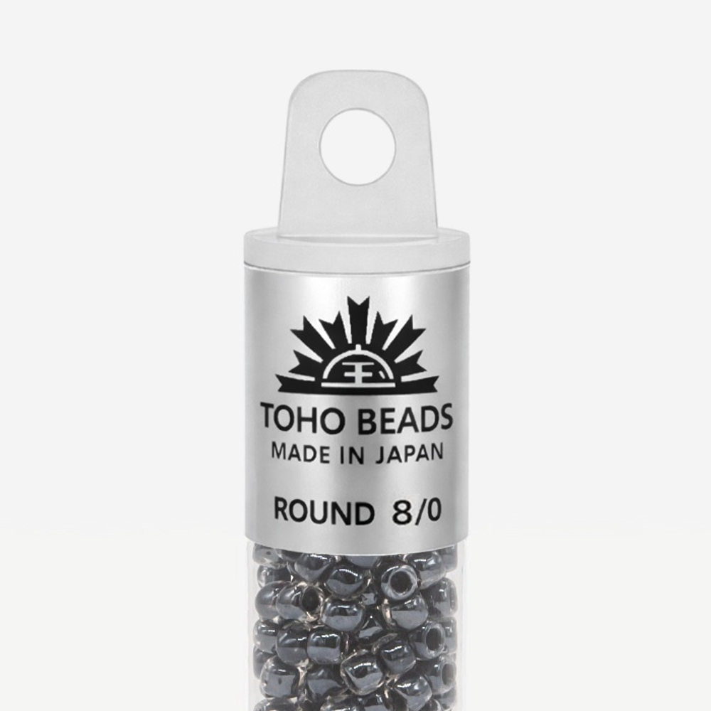 Японский бисер TOHO Round 8/0 (№344), окрашенный изнутри прозрачный