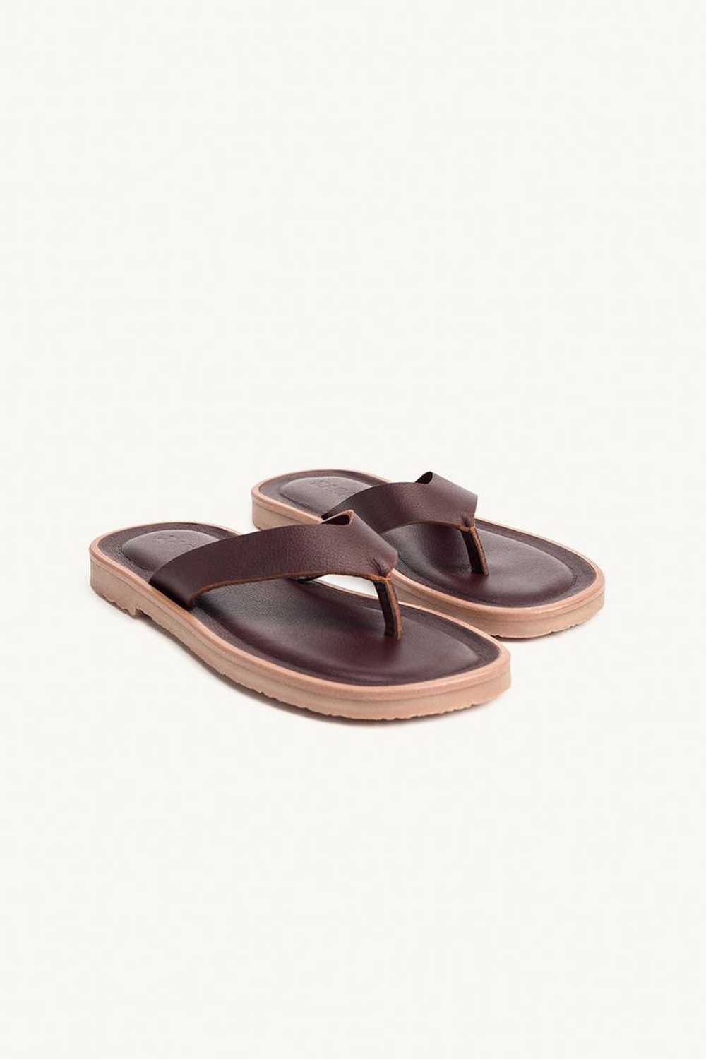 ZARA САНДАЛИИ ИЗ НАТУРАЛЬНОЙ КОЖИ, БОРДОВЫЙ