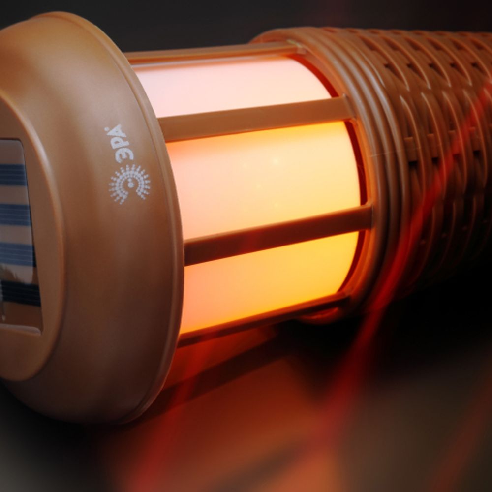 Светильник уличный ЭРА ERASF22-35 на солнечной батарее садовый Факел бамбук | Садовые декоративные светильники