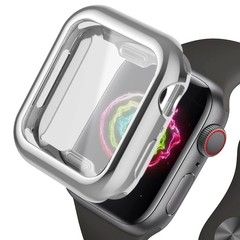 Силиконовый чехол 360 Gloss Case для Apple Watch 42 мм (Серебро)