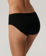 Женские трусы слипы классика Atlantic, набор 3 шт., хлопок, чёрные, Basic 3BLP-579