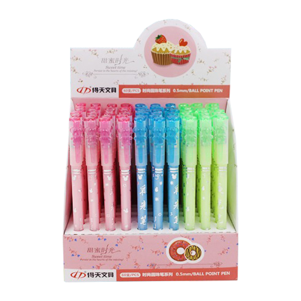 Ручка шариковая, Basir, синие чернила, ароматизированная, цветной корпус, 60 шт