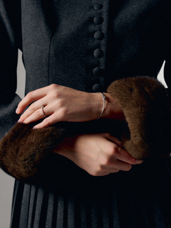 Жакет Winter c норкой, серый