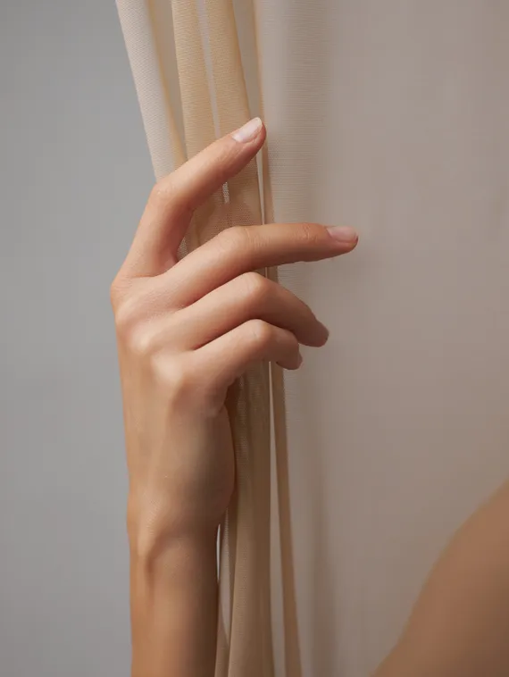 Сетка эластичная Lauma оптом с эффектом голого тела, бежевый 775