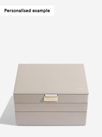 Органайзер для украшений и часов Stackers Classic Jewellery Box, 3 секции -Dove Grey & Rose (Navy Blue / темно-синий / Navy Blue / Органайзер с крышкой)