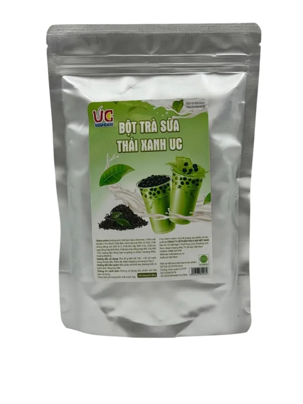 Порошок для Bubble Tea вкус зеленый чай , 500гр