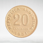 Argentina, 20 Centavos, 1951, VF