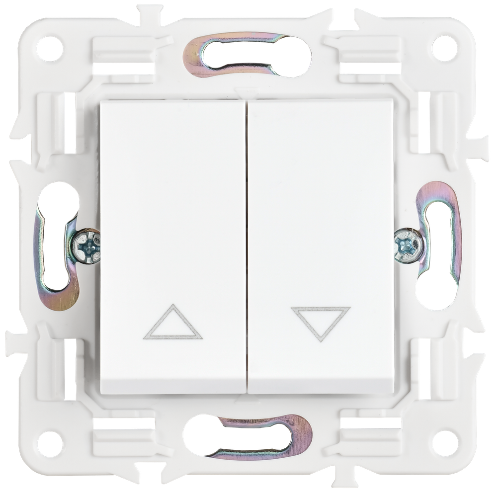 SKANDY Выключатель жалюзи 10А SK-V12W арктический белый IEK