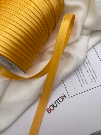 Косая бейка "Gamma" GK-12P 11 - 12 мм №018 т.желтый