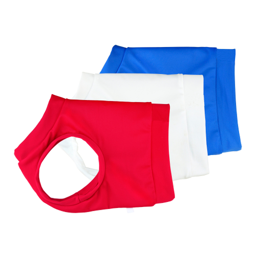 Набор из трех маек для курсинга DOGLEA (красная, голубая, белая)