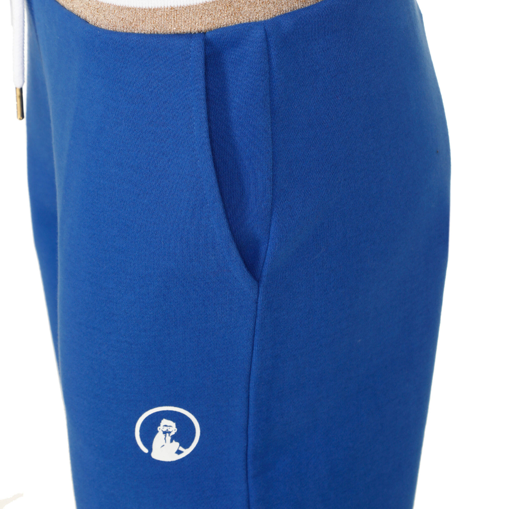 Женские теннисные брюки Quiet Please Retro Stripe Training Pants Women - Blue, Multicoloured