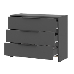 Комод 3 ящика Камелия 1, Графит
