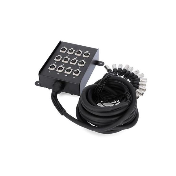 Adam Hall K 12 C 10 - мультикор со стейдж-боксом, 12 x XLR возврат, 12 x 0.314 мм2, 10 м