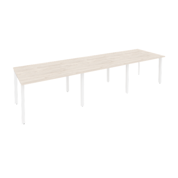 Onix Стол переговорный O.MP-PRG-3.2 Денвер Светлый/Металл Белый 3540*980*750