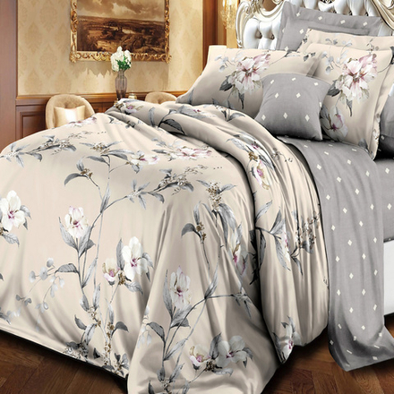 Комплект постельного белья "РУ. ИВТЕКС" дизайн: А-121, сатин, 100% хлопок. Пододеяльник на молнии!!!