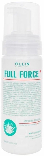 OLLIN FULL FORCE Мусс-пилинг для волос и кожи головы с экстрактом алоэ 160мл