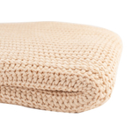 Плед вязаный бежевого цвета Essential, 130х180 см