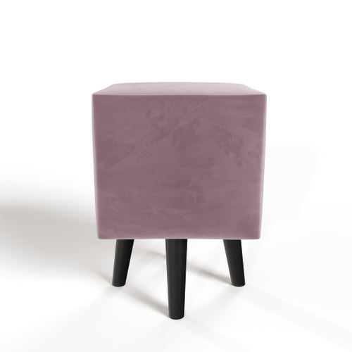 Пуф квадратный на высоких ножках Фантазёр Z-9 (Светло-розовый) в офис, дом, салон красоты, прихожая, гостиная, на кухню, в кафе, в зону ожидания, в коридор, к туалетному столику. Банкетка, подставка.