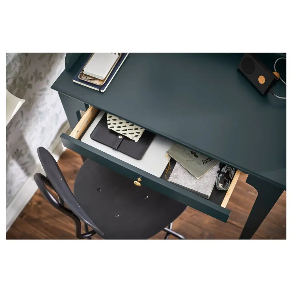 Письменный стол - IKEA LOMMARP, 90x54 см, темно-сине-зеленый, ЛОММАРП ИКЕА