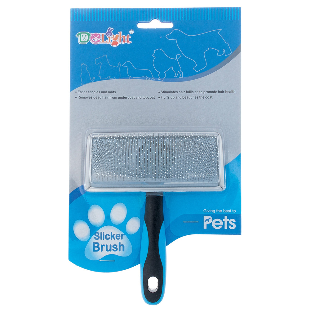 Пуходерка DeLIGHT металлическая с каплей большая