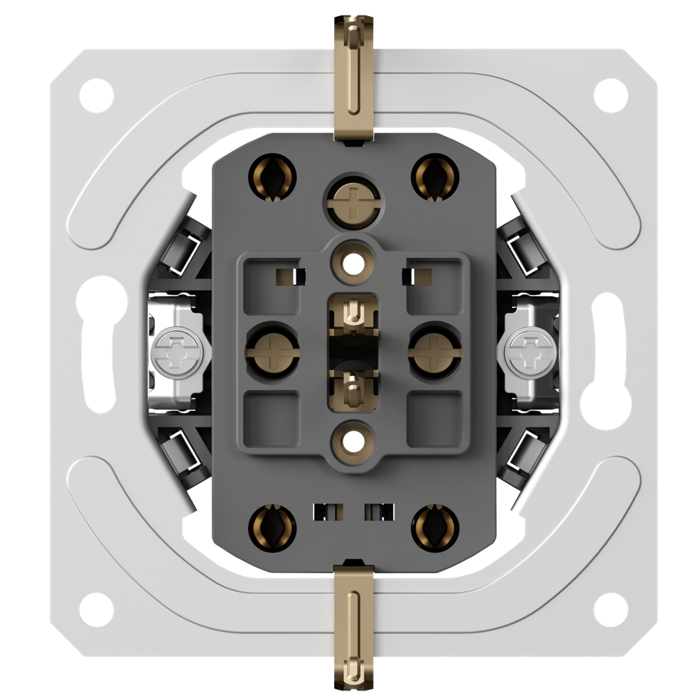 Механизм розетки двойной Schuko с заземлением 16А 250В~ на винтах, серия DB