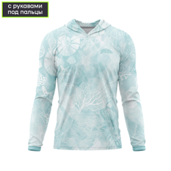 Джерси Акварельные ракушки с рукавом под палец