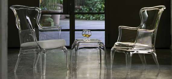 Столик-пуф Pasha, прозрачный