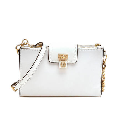 кожаная сумка-мессенджер Michael Kors - белый(32S3GR0C1L)