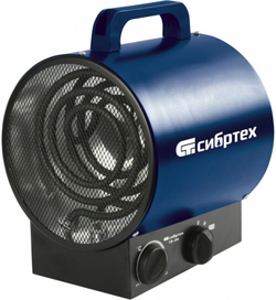Тепловая пушка ТВ-2М (тепловентилятор) 230В, 2 режима, вентилятор, 2000Вт, Сибртех, 96436