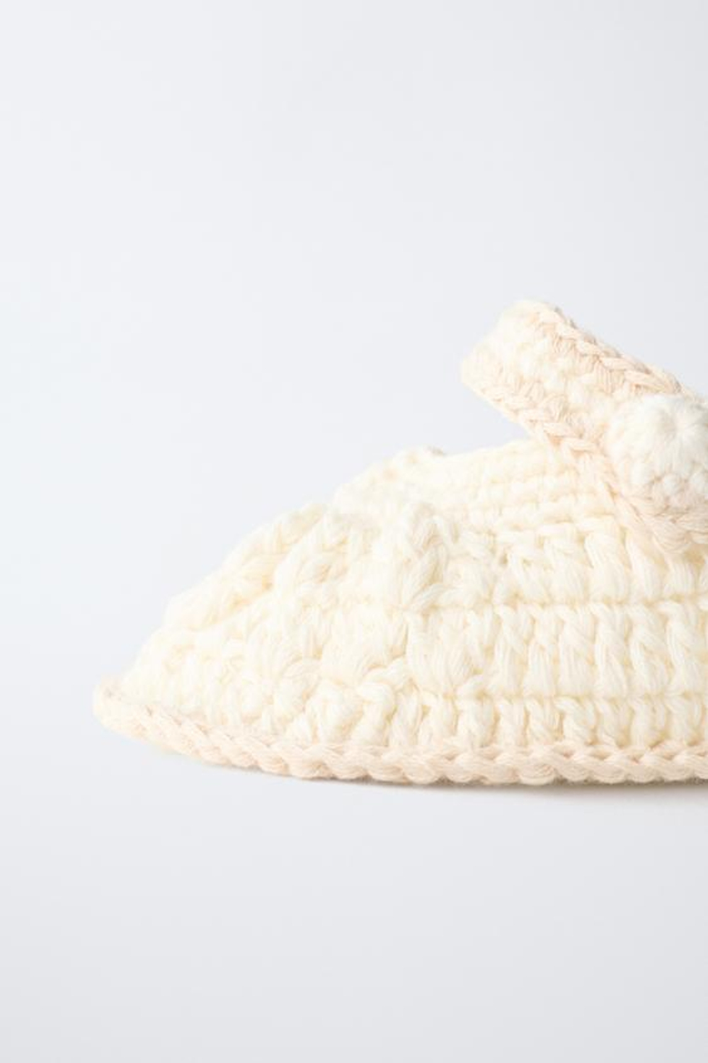 ZARA ТРИКОТАЖНЫЕ ПИНЕТКИ, ЭКРЮ